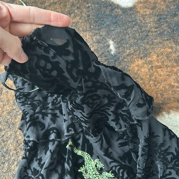 Blumarine velvet & silk stunning sexy dress with Swarovski crystals on it. EU 40 - Picture 8 of 10